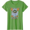 imageFurby Boom Classic Toy Polka Dot Pattern Portrait TShirtGrass Green