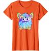 imageFurby Classic Toy Tie Dye Pattern Vintage Smiling Portrait TShirtOrange