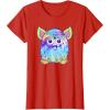 imageFurby Classic Toy Tie Dye Pattern Vintage Smiling Portrait TShirtRed