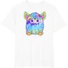 imageFurby Classic Toy Tie Dye Pattern Vintage Smiling Portrait TShirtWhite