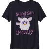 imageFurby Feed Me And Tell Me Im Pretty Cute Logo Portrait Premium Triblend TShirtNavy Blue