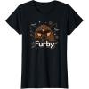 imageFurby Halloween Spooky Lines Pumpkin Furby TShirtBlack