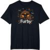 imageFurby Halloween Spooky Lines Pumpkin Furby TShirtBlack