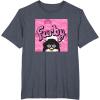 imageFurby Pink ampamp Black Retro Watercolor Surprise Furby Face TShirtHeather Blue