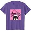 imageFurby Pink ampamp Black Retro Watercolor Surprise Furby Face TShirtPurple Heather