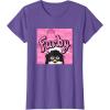 imageFurby Pink ampamp Black Retro Watercolor Surprise Furby Face TShirtPurple Heather