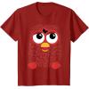 imageFurby Retro Big Red Smiling Face TShirtCranberry Red