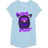 imageFurby UNyeLooLayDoo Retro Graphic Portrait TShirtBaby Blue