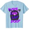 imageFurby UNyeLooLayDoo Retro Graphic Portrait TShirtBaby Blue