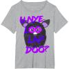 imageFurby UNyeLooLayDoo Retro Graphic Portrait TShirtHeather Grey