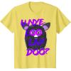 imageFurby UNyeLooLayDoo Retro Graphic Portrait TShirtLemon Yellow