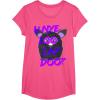 imageFurby UNyeLooLayDoo Retro Graphic Portrait TShirtPink Heather