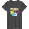 imageFurby Vintage Neon Rainbow Graffiti Style Group Poster TShirtDark Heather Grey