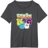 imageFurby Vintage Neon Rainbow Graffiti Style Group Poster TShirtDark Heather Grey