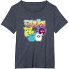 imageFurby Vintage Neon Rainbow Graffiti Style Group Poster TShirtHeather Blue