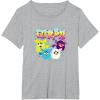 imageFurby Vintage Neon Rainbow Graffiti Style Group Poster TShirtHeather Grey
