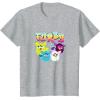 imageFurby Vintage Neon Rainbow Graffiti Style Group Poster TShirtHeather Grey