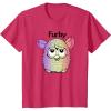 imageFurby Classic Toy Multi Colored Vintage Portrait TShirtRed Heather