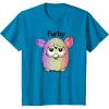 imageFurby Classic Toy Multi Colored Vintage Portrait TShirtSapphire Blue