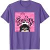 imageFurby Pink ampamp Black Retro Watercolor Surprise Furby Face TShirtPurple Heather