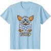 imageKids Furby Boom Classic Toy Polka Dot Pattern Portrait TShirtBaby Blue