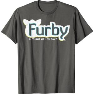 imageFurby A Mind Of Its Own Retro Bold Logo TShirtAsphalt Grey