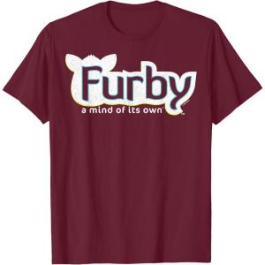 imageFurby A Mind Of Its Own Retro Bold Logo TShirtBurgundy