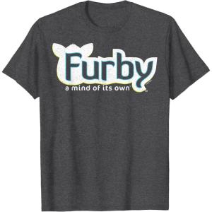 imageFurby A Mind Of Its Own Retro Bold Logo TShirtDark Heather Grey
