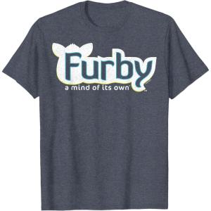 imageFurby A Mind Of Its Own Retro Bold Logo TShirtHeather Blue