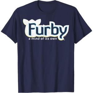 imageFurby A Mind Of Its Own Retro Bold Logo TShirtNavy Blue