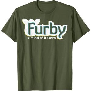 imageFurby A Mind Of Its Own Retro Bold Logo TShirtOlive Green