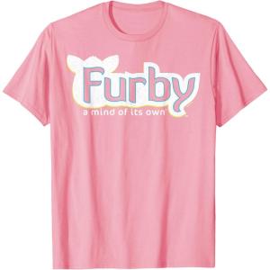 imageFurby A Mind Of Its Own Retro Bold Logo TShirtPink