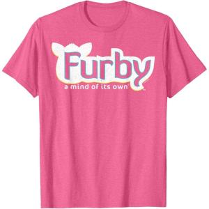 imageFurby A Mind Of Its Own Retro Bold Logo TShirtPink Heather
