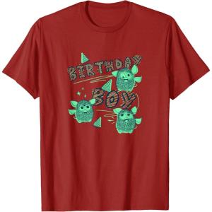 imageFurby Birthday Boy Scribble Lyrics Crazy Furbies Portrait TShirtCranberry Red