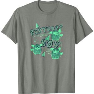 imageFurby Birthday Boy Scribble Lyrics Crazy Furbies Portrait TShirtOlive Heather