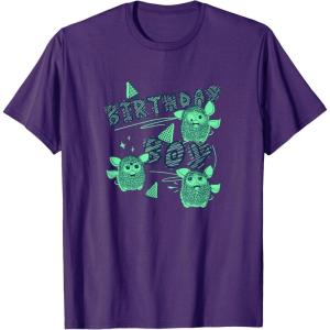 imageFurby Birthday Boy Scribble Lyrics Crazy Furbies Portrait TShirtPurple