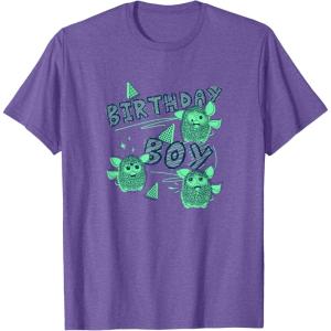 imageFurby Birthday Boy Scribble Lyrics Crazy Furbies Portrait TShirtPurple Heather