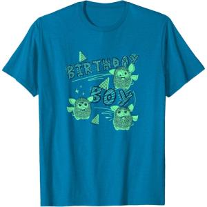 imageFurby Birthday Boy Scribble Lyrics Crazy Furbies Portrait TShirtSapphire Blue