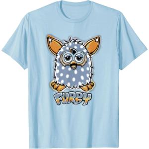 imageFurby Boom Classic Toy Polka Dot Pattern Portrait TShirtBaby Blue
