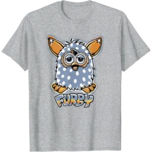imageFurby Boom Classic Toy Polka Dot Pattern Portrait TShirtHeather Grey