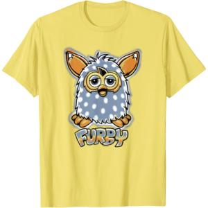 imageFurby Boom Classic Toy Polka Dot Pattern Portrait TShirtLemon Yellow