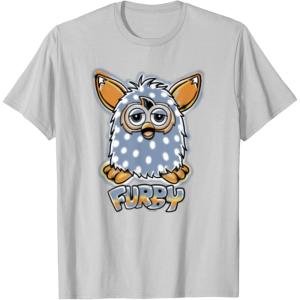 imageFurby Boom Classic Toy Polka Dot Pattern Portrait TShirtSilver Grey