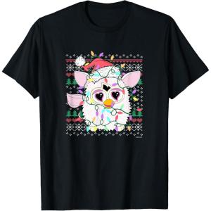 imageFurby Christmas Lights Sweater TShirtBlack