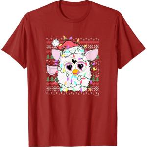 imageFurby Christmas Lights Sweater TShirtCranberry Red