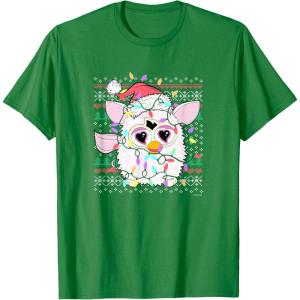 imageFurby Christmas Lights Sweater TShirtKelly Green