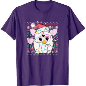 imageFurby Christmas Lights Sweater TShirtPurple