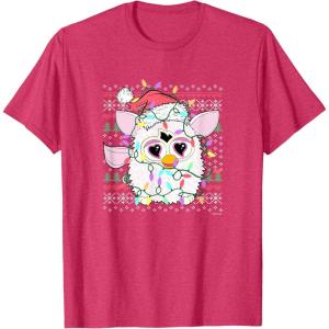 imageFurby Christmas Lights Sweater TShirtRed Heather