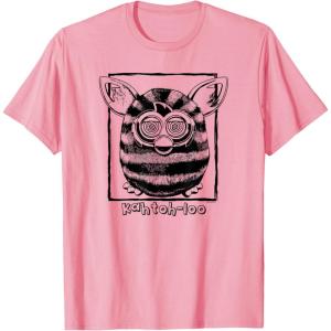 imageFurby Classic KahtohLoo Hypnotizing Eyes Vintage Portrait TShirt  UnisexAdults Kids  Grey  Short Sleeve  Small  Crew Collar  Modern Vintage  Cartoon  Vacation  Classic  TShirtPink