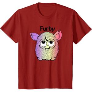 imageFurby Classic Toy Multi Colored Vintage Portrait TShirtCranberry Red