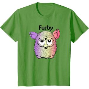 imageFurby Classic Toy Multi Colored Vintage Portrait TShirtGrass Green
